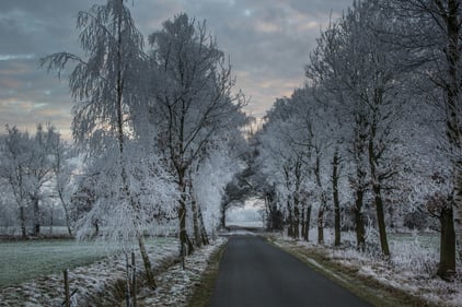 Roads during winter time